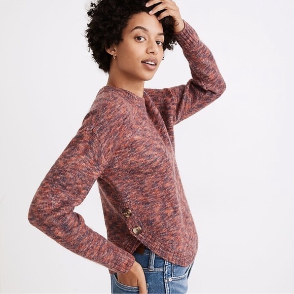 Madewell Space-Dyed Birchmont Crew Neck Medium Sweater - Picture 2 of 10